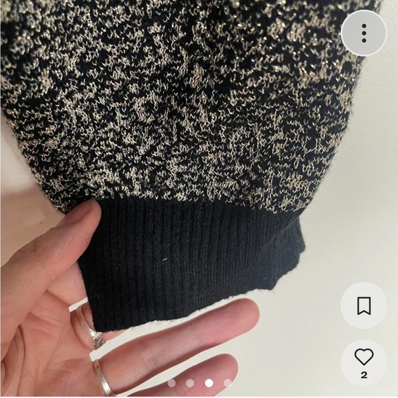 Torrid black with gold sparkly ombré knit jogger leggings - Picture 3 of 4